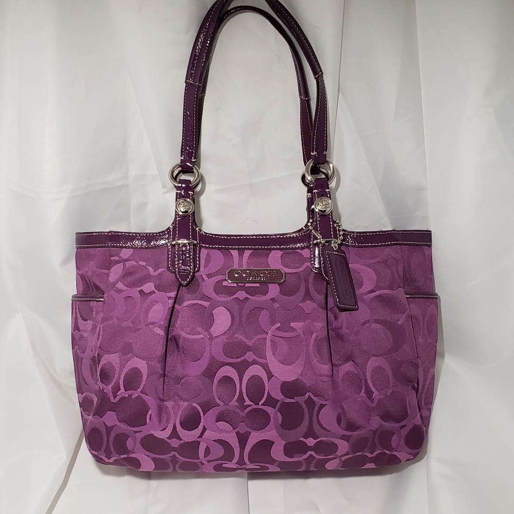 Purple Coach Tote